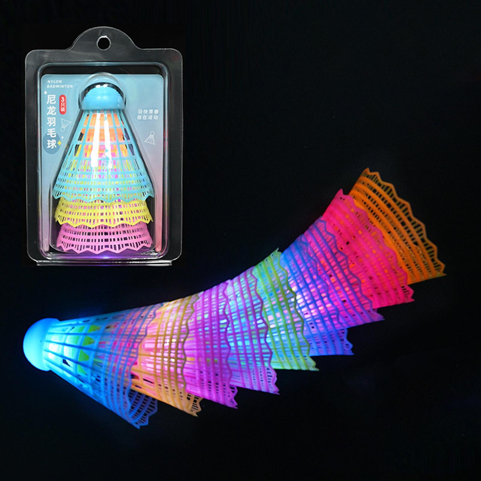 Badminton Bwf - 3 stks LED Badminton Shuttles Kleurrijke