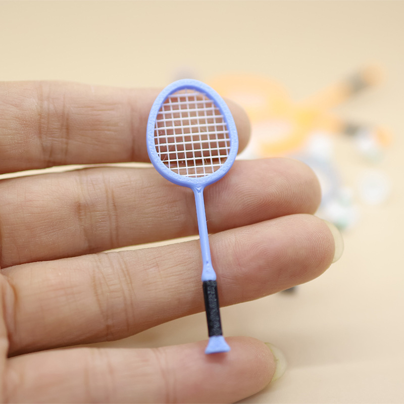Badminton Europe - 1 paar Miniatuur Badminton Racket 1:12